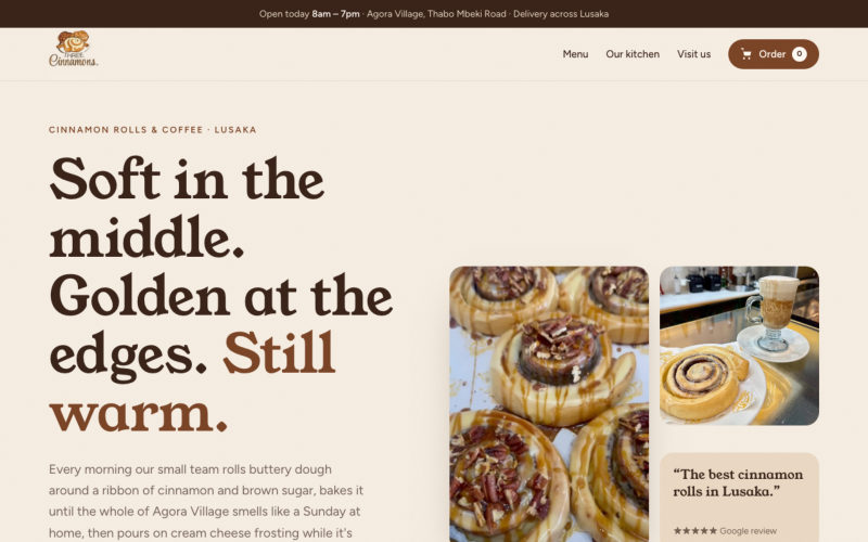 Three Cinnamons website